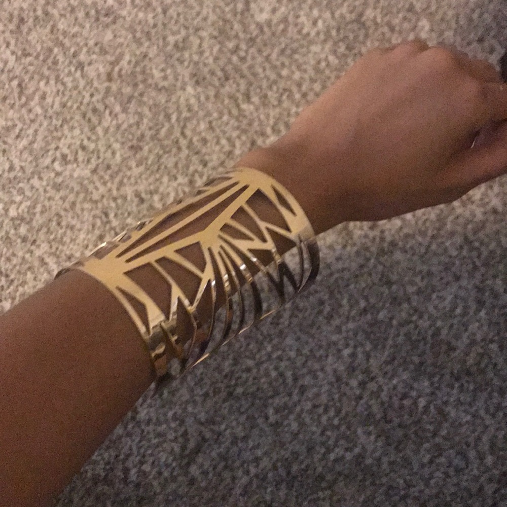 Gold statement bracelet